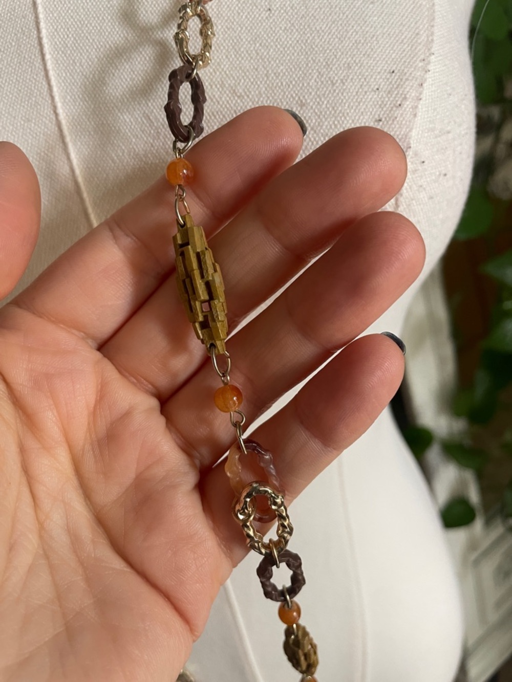 Multi-Color Extra Long Beaded Necklace - Women Jewelry Double Up - Picture 5 of 7